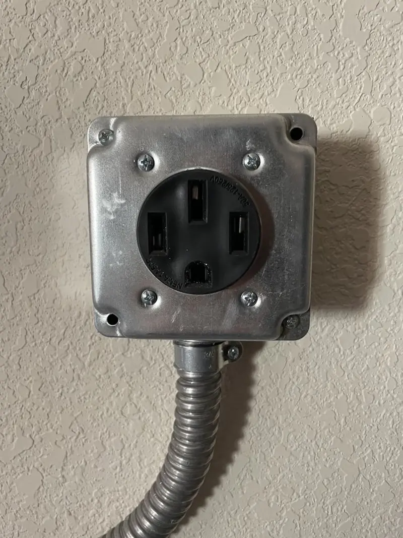 NEMA 14-50 outlet installed for Smart Home Electrical in Chaparral