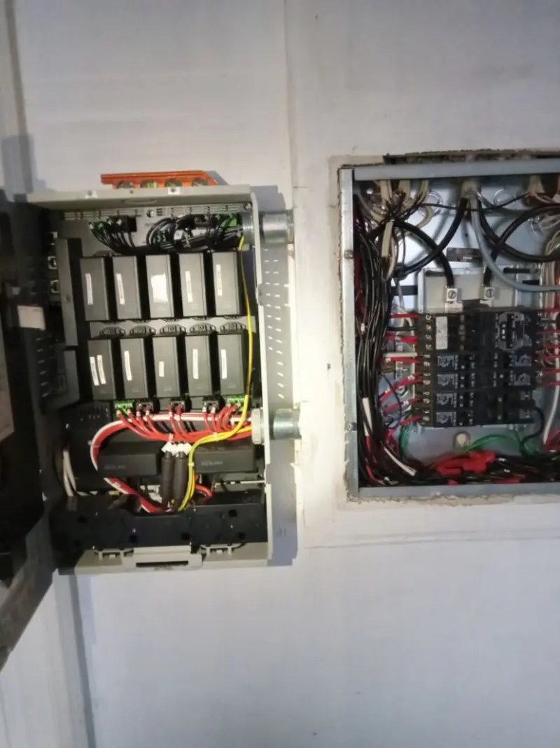 Electrical panel upgrade completed for Security Camera Wiring in Chaparral